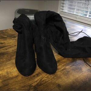 Fashion Nova Black Over the Knee Boots